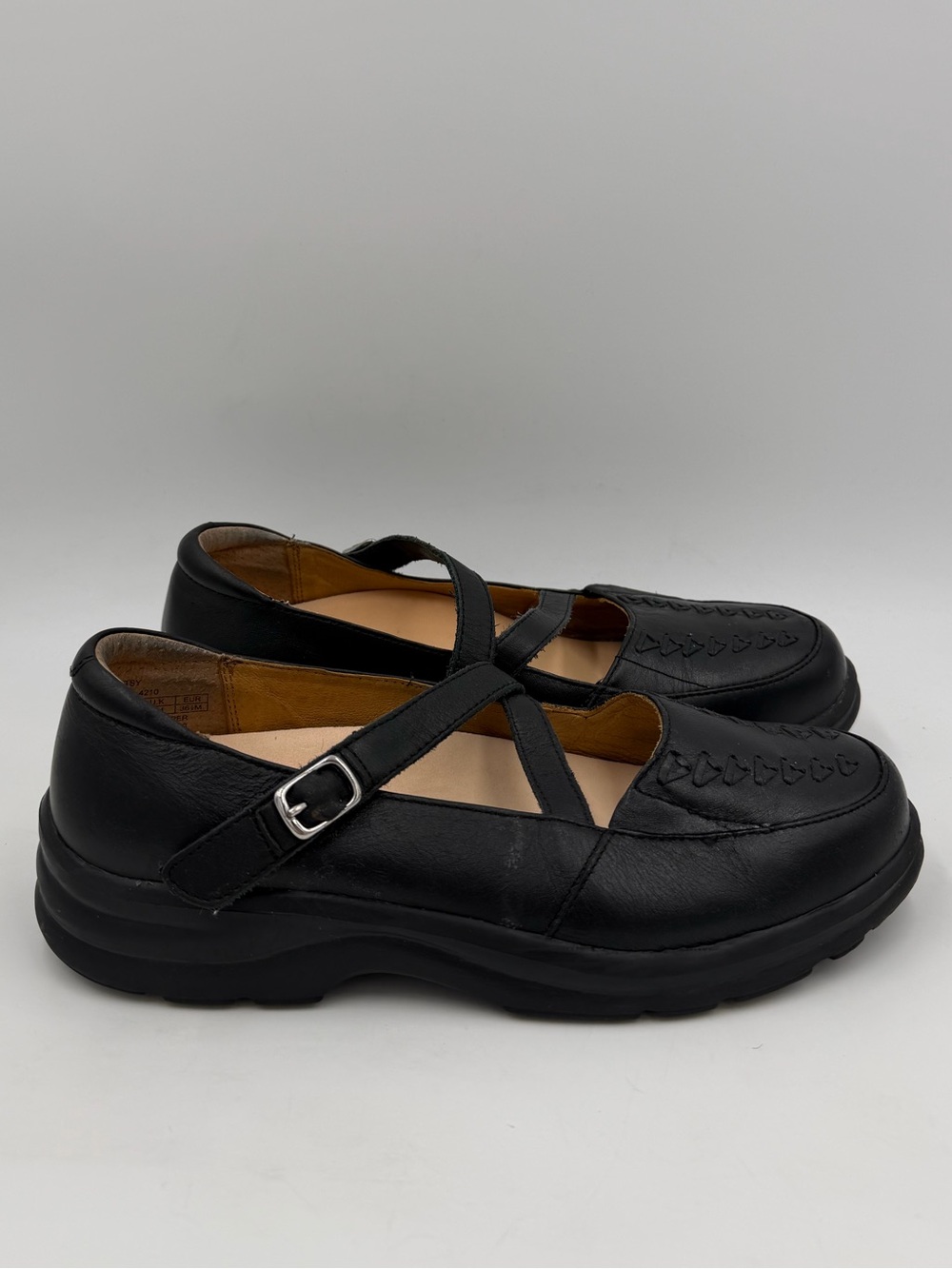 Dr Comfort Betsy Black Leather Mary Jane Comfort Shoes 4210 Womens 6.5 M